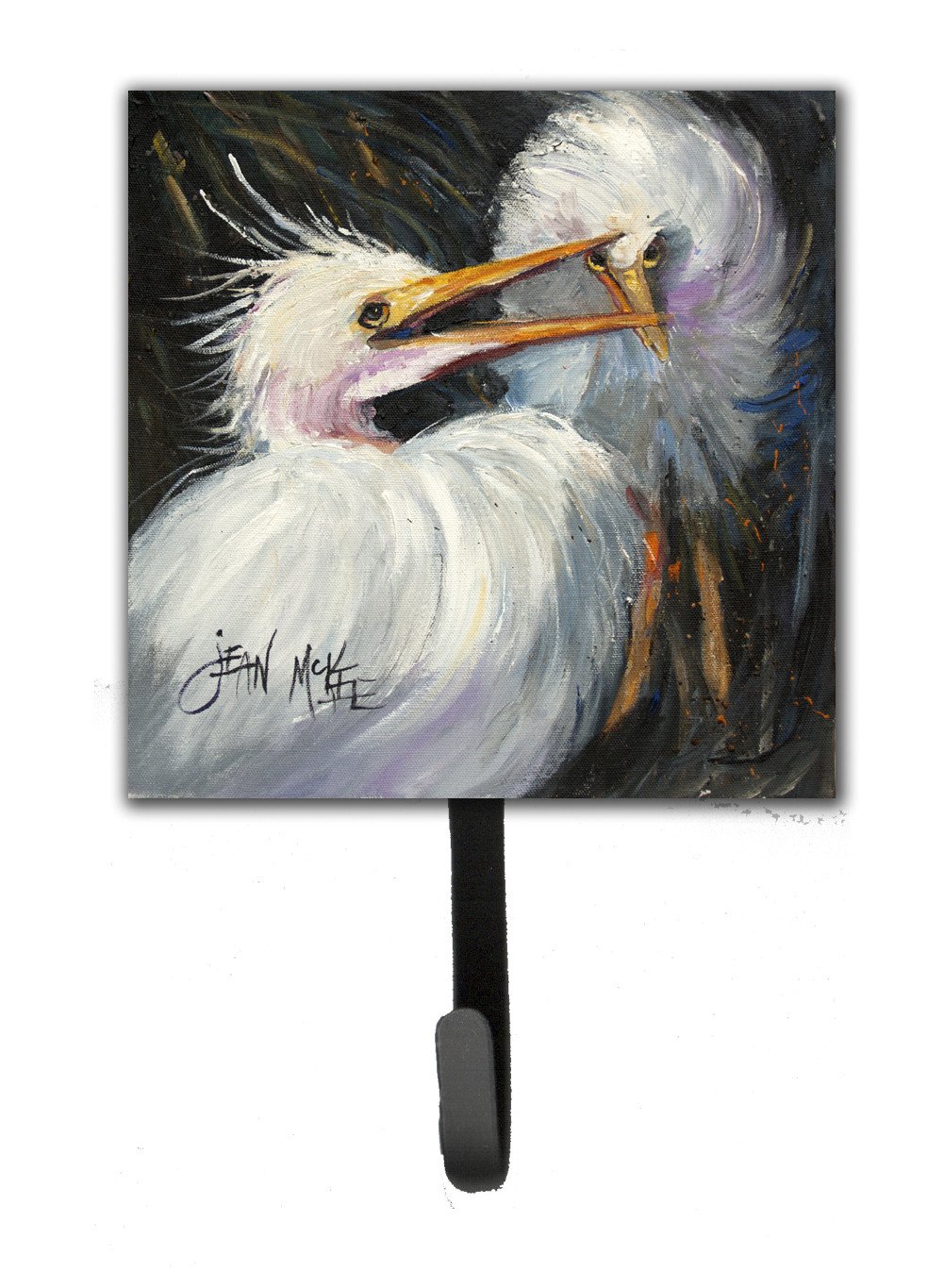 White Egret Leash or Key Holder Wall Hooks, Key Hooks Holder, Coat Rack Wall Mount, Coat Hooks, Hooks for Hanging Keys, Towels, Aprons, Leashes