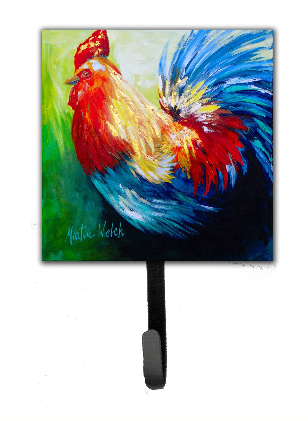 Rooster Chief Big Feathers Leash or Key Holder Wall Hooks, Key Hooks Holder, Coat Rack Wall Mount, Coat Hooks, Hooks for Hanging Keys, Towels, Aprons, Leashes