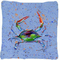 Crab Decorative Throw Pillow 14x14 Indoor Outdoor Accent Cushion, Fabric Cover with Insert for Sofa, Bed, Porch & Living Room