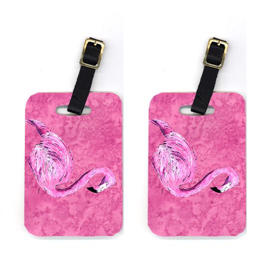 Flamingo on Pink Luggage Tag