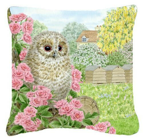 Tawny Owlet by Sarah Adams Decorative Throw Pillow 14x14 Indoor Outdoor Accent Cushion, Fabric Cover with Insert for Sofa, Bed, Porch & Living Room