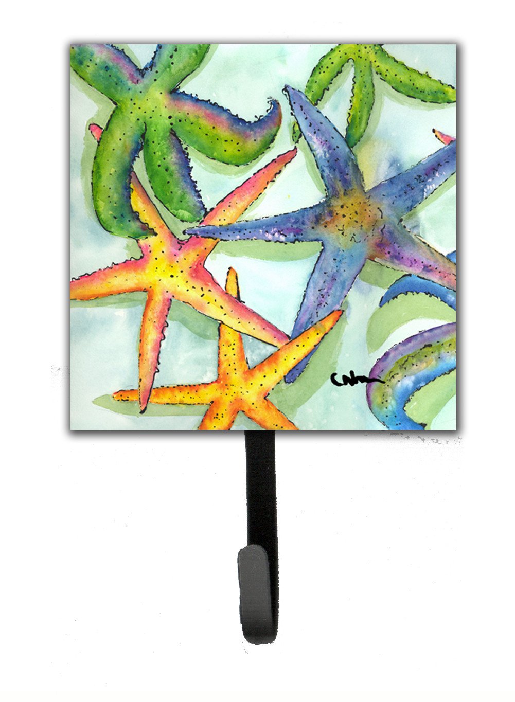Starfish Leash or Key Holder Wall Hooks, Key Hooks Holder, Coat Rack Wall Mount, Coat Hooks, Hooks for Hanging Keys, Towels, Aprons, Leashes