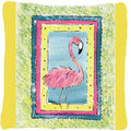 Bird - Flamingo Decorative Throw Pillow 14x14 Indoor Outdoor Accent Cushion, Fabric Cover with Insert for Sofa, Bed, Porch & Living Room