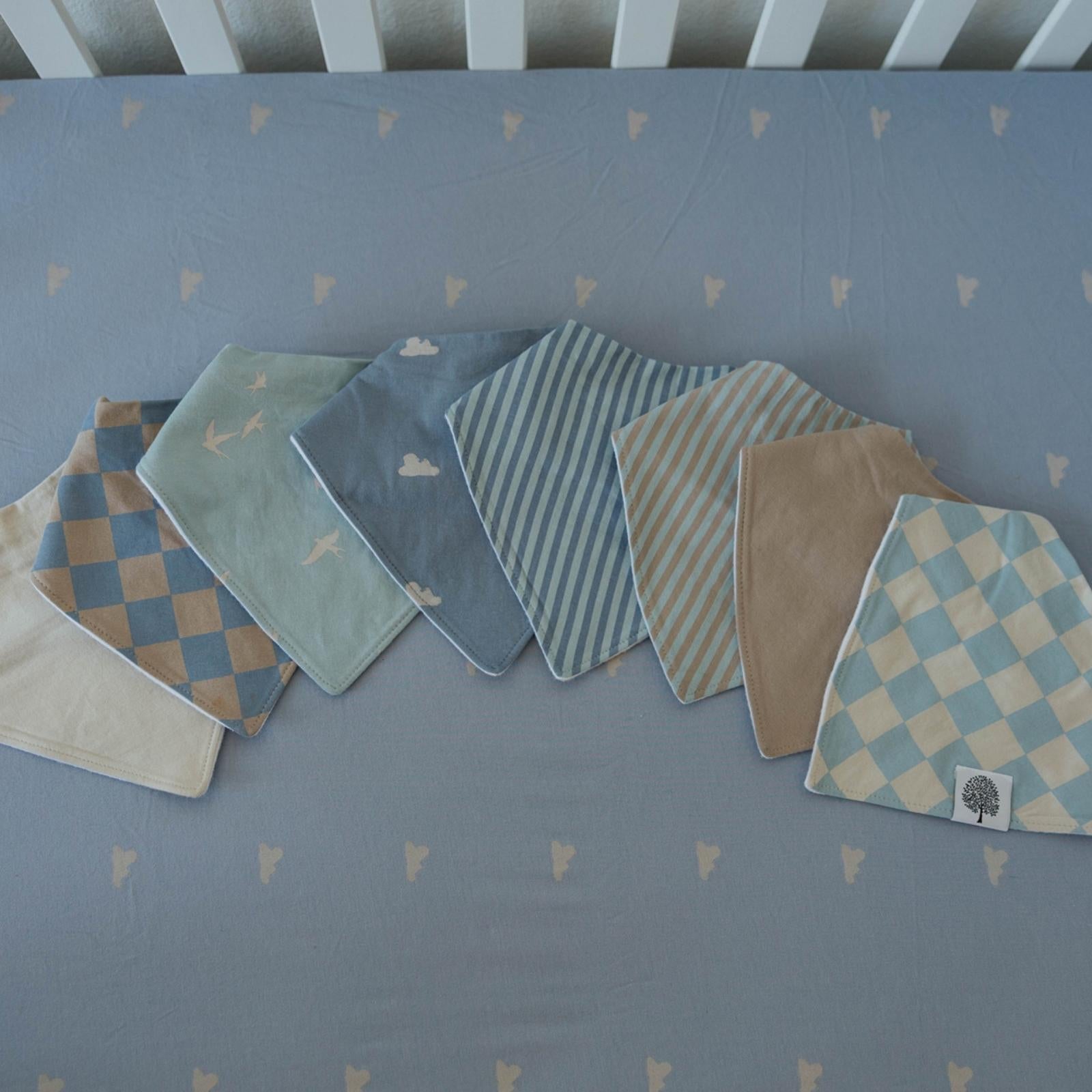 Cloud Bandana Bib Set (8 pack)