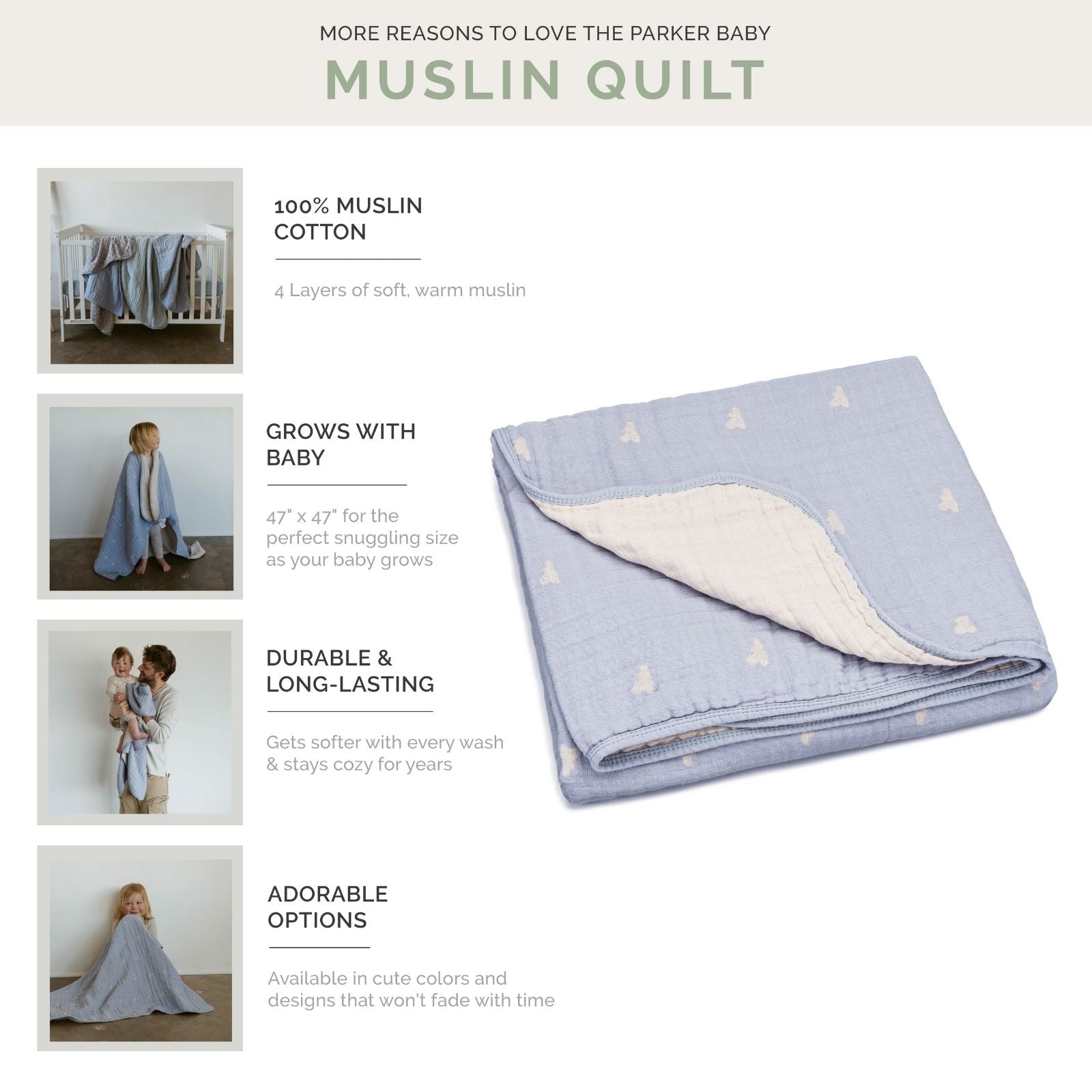 Stormy Blue Checker Quilt