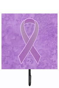 Lavender Ribbon for All Cancer Awareness Leash or Key Holder Wall Hooks, Key Hooks Holder, Coat Rack Wall Mount, Coat Hooks, Hooks for Hanging Keys, Towels, Aprons, Leashes
