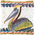 Pelican Decorative Throw Pillow 14x14 Indoor Outdoor Accent Cushion, Fabric Cover with Insert for Sofa, Bed, Porch & Living Room