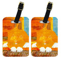 Big Orange Cat Welcome Luggage Tag