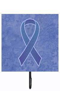 Periwinkle Blue Ribbon for Esophageal and Stomach Cancer Awareness Leash or Key Holder Wall Hooks, Key Hooks Holder, Coat Rack Wall Mount, Coat Hooks, Hooks for Hanging Keys, Towels, Aprons, Leashes