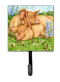 Pigs Tamworths In Clover Leash or Key Holder Wall Hooks, Key Hooks Holder, Coat Rack Wall Mount, Coat Hooks, Hooks for Hanging Keys, Towels, Aprons, Leashes