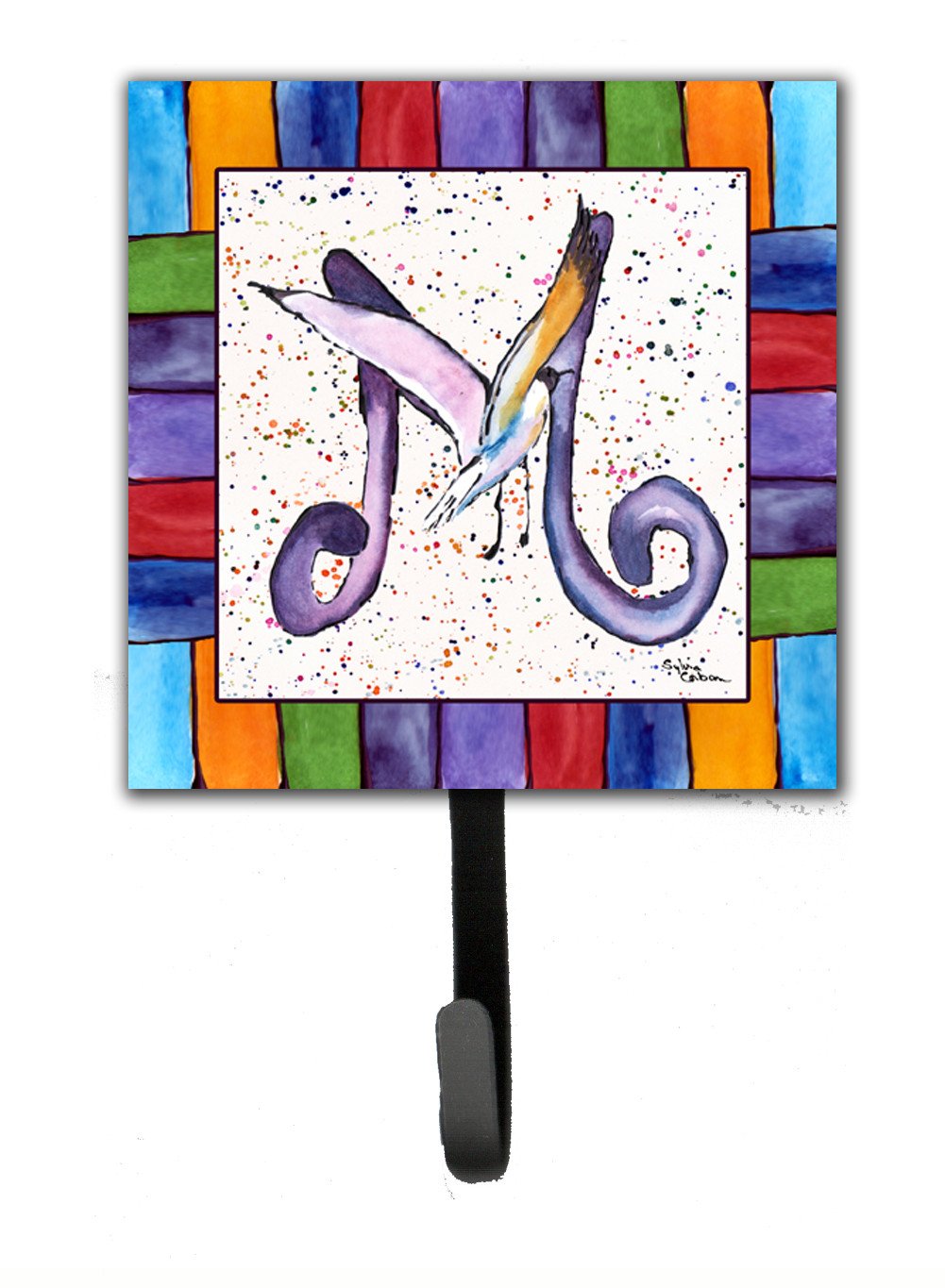 Beach and Seafood Letter M Leash or Key Holder Wall Hooks, Key Hooks Holder, Coat Rack Wall Mount, Coat Hooks, Hooks for Hanging Keys, Towels, Aprons, Leashes