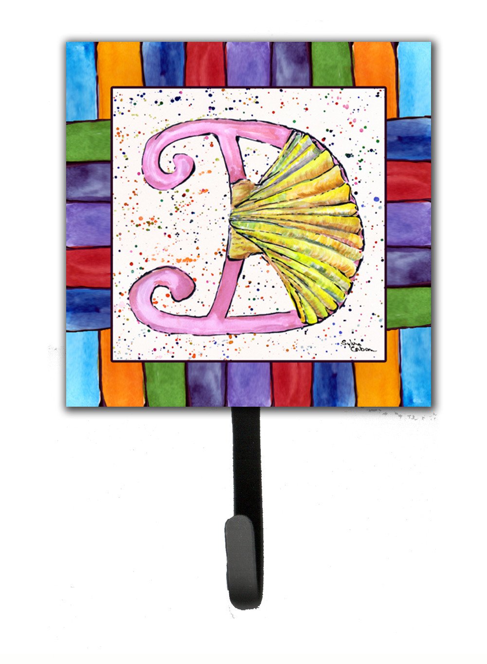 Beach and Seafood Letter D Leash or Key Holder Wall Hooks, Key Hooks Holder, Coat Rack Wall Mount, Coat Hooks, Hooks for Hanging Keys, Towels, Aprons, Leashes