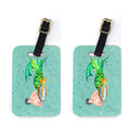 Black Haired Merman Luggage Tag