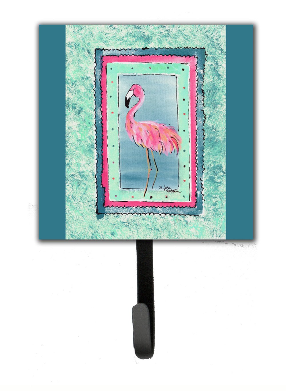 Bird - Flamingo Leash or Key Holder Wall Hooks, Key Hooks Holder, Coat Rack Wall Mount, Coat Hooks, Hooks for Hanging Keys, Towels, Aprons, Leashes