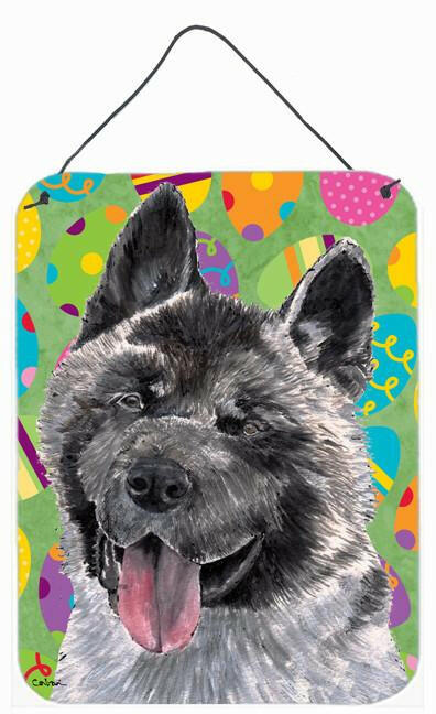 Akita Easter Eggtravaganza Wall or Door Hanging Prints Aluminum Metal Sign Kitchen Wall Bar Bathroom Plaque Home Decor Front Door Plaque, 12x16, Multicolor