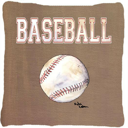 Baseball Decorative Throw Pillow 14x14 Indoor Outdoor Accent Cushion, Fabric Cover with Insert for Sofa, Bed, Porch & Living Room