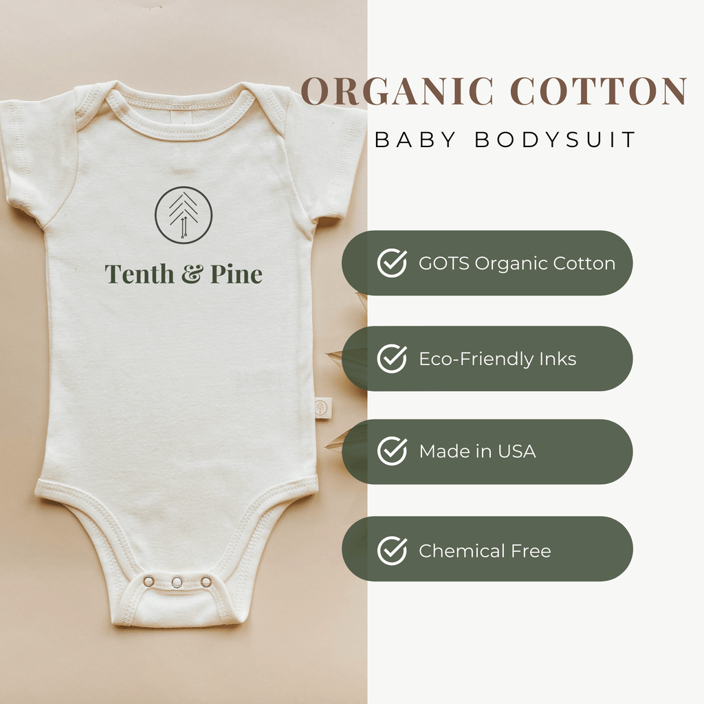 Sun Waves Sand Clay Organic Cotton Short Sleeve Baby Bodysuit